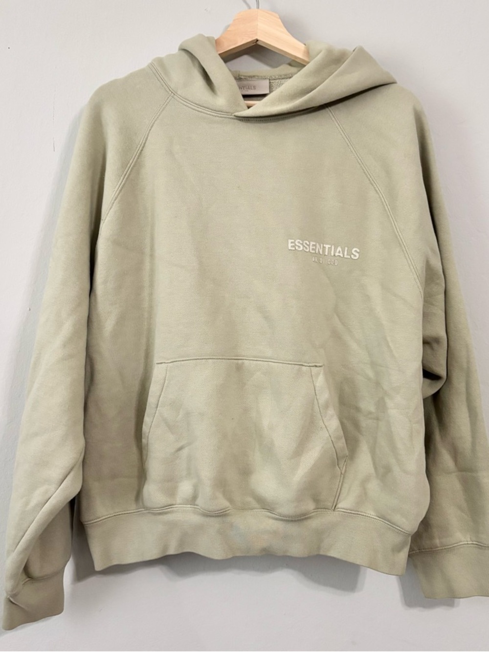 Essentials Fear Of God Tan / Sage Color Pullover Hoodie